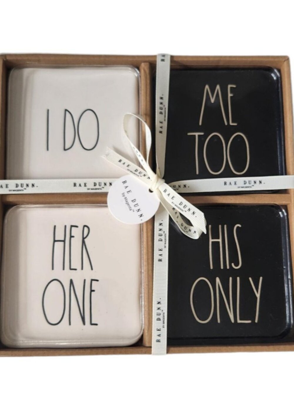 Rae Dun 4pk Ceramic Drink Coasters Wedding